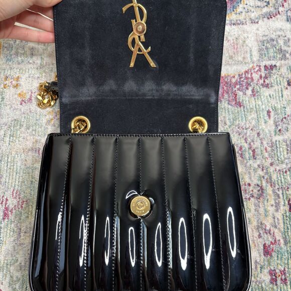 YSL Saint Laurent Vicky Quilted Patent Bag - Picture 8 of 16